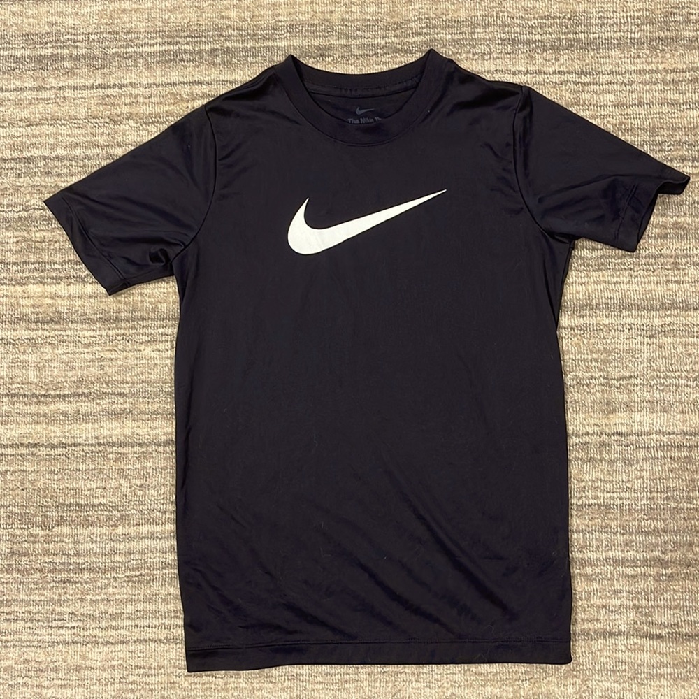Nike Dri-Fit Large Youth Boys Black Short Sleeve
